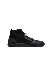 schwarze hohe Sneakers aus Leder von OSKLEN