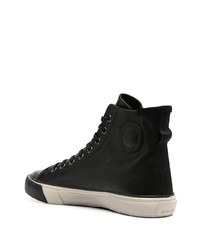 schwarze hohe Sneakers aus Leder von AllSaints