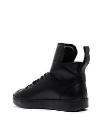 schwarze hohe Sneakers aus Leder von Ann Demeulemeester