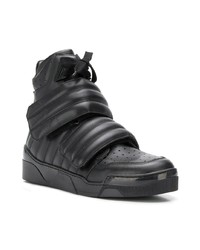 schwarze hohe Sneakers aus Leder von Les Hommes