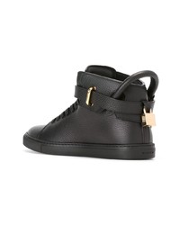 schwarze hohe Sneakers aus Leder von Buscemi