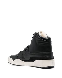 schwarze hohe Sneakers aus Leder von Isabel Marant