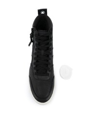 schwarze hohe Sneakers aus Leder von Diesel