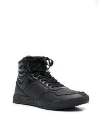 schwarze hohe Sneakers aus Leder von Calvin Klein