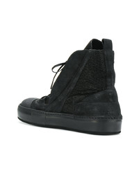 schwarze hohe Sneakers aus Leder von Lost & Found Ria Dunn