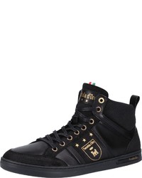 schwarze hohe Sneakers aus Leder von Pantofola D'oro