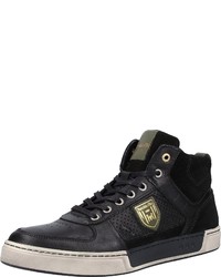 schwarze hohe Sneakers aus Leder von Pantofola D'oro