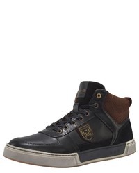 schwarze hohe Sneakers aus Leder von Pantofola D'oro