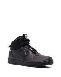 schwarze hohe Sneakers aus Leder von Nike