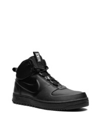 schwarze hohe Sneakers aus Leder von Nike