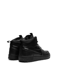 schwarze hohe Sneakers aus Leder von Nike