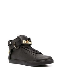 schwarze hohe Sneakers aus Leder von Buscemi