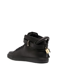 schwarze hohe Sneakers aus Leder von Buscemi