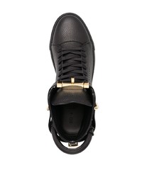 schwarze hohe Sneakers aus Leder von Buscemi