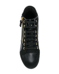 schwarze hohe Sneakers aus Leder von Geox