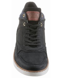 schwarze hohe Sneakers aus Leder von PETROLIO