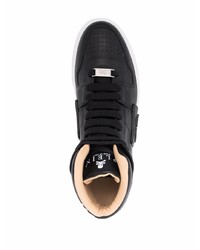 schwarze hohe Sneakers aus Leder von Philipp Plein