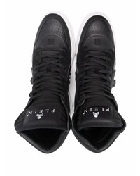 schwarze hohe Sneakers aus Leder von Philipp Plein