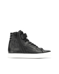 schwarze hohe Sneakers aus Leder von Pierre Hardy