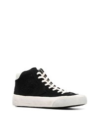 schwarze hohe Sneakers aus Leder von Philippe Model Paris