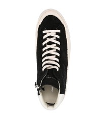 schwarze hohe Sneakers aus Leder von Philippe Model Paris