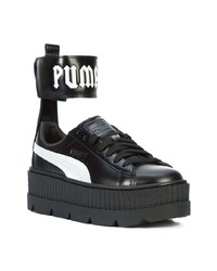 schwarze hohe Sneakers aus Leder von Fenty X Puma