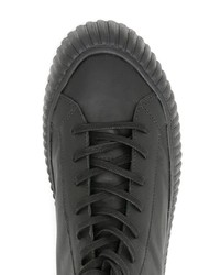 schwarze hohe Sneakers aus Leder von OSKLEN