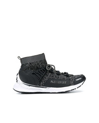 schwarze hohe Sneakers aus Leder von Plein Sport