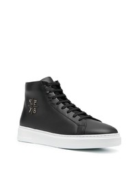 schwarze hohe Sneakers aus Leder von Philipp Plein