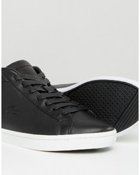 schwarze hohe Sneakers aus Leder von Lacoste