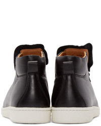 schwarze hohe Sneakers aus Leder von Paul Smith