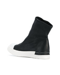 schwarze hohe Sneakers aus Leder von Cinzia Araia