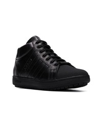 schwarze hohe Sneakers aus Leder von Baldinini