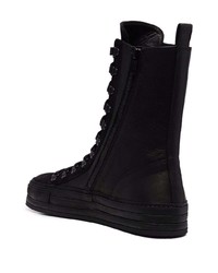 schwarze hohe Sneakers aus Leder von ANN DEMEULEMEESTE