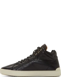 schwarze hohe Sneakers aus Leder von Rag and Bone