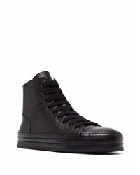 schwarze hohe Sneakers aus Leder von Ann Demeulemeester