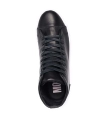 schwarze hohe Sneakers aus Leder von Moschino