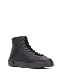 schwarze hohe Sneakers aus Leder von Hogan