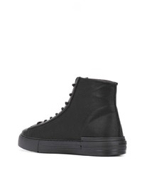 schwarze hohe Sneakers aus Leder von Hogan