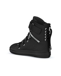schwarze hohe Sneakers aus Leder von Swear