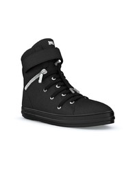 schwarze hohe Sneakers aus Leder von Swear