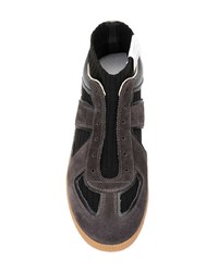 schwarze hohe Sneakers aus Leder von Maison Margiela