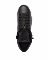 schwarze hohe Sneakers aus Leder von NEW STANDARD