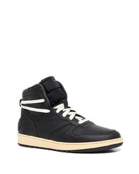 schwarze hohe Sneakers aus Leder von Rhude