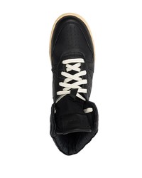 schwarze hohe Sneakers aus Leder von Rhude