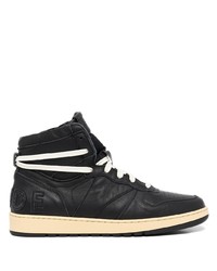 schwarze hohe Sneakers aus Leder von Rhude