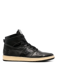 schwarze hohe Sneakers aus Leder von Rhude