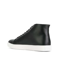 schwarze hohe Sneakers aus Leder von Versus