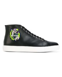 schwarze hohe Sneakers aus Leder von Versus