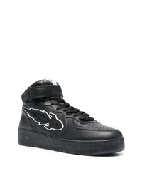 schwarze hohe Sneakers aus Leder von Enterprise Japan